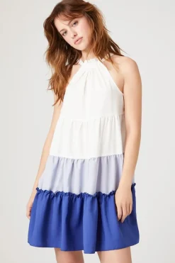 Colorblock Swing Mini Dress