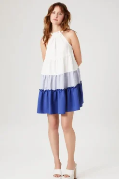 Colorblock Swing Mini Dress