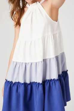 Colorblock Swing Mini Dress