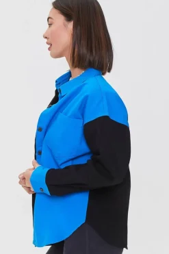 Colorblock Twill Shirt