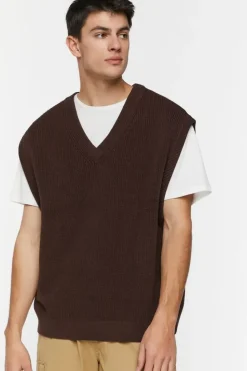 Contrast-Hem Sweater Vest