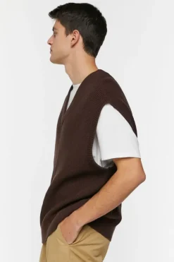 Contrast-Hem Sweater Vest