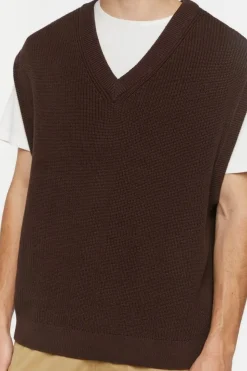 Contrast-Hem Sweater Vest
