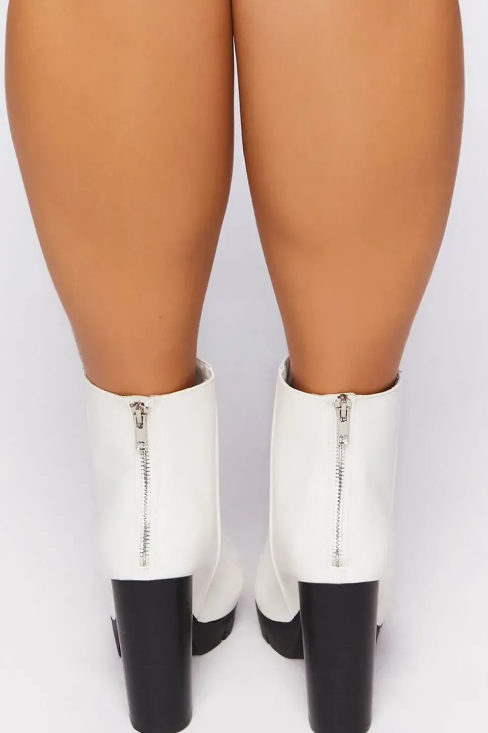 Contrast-Lug Booties (Wide)