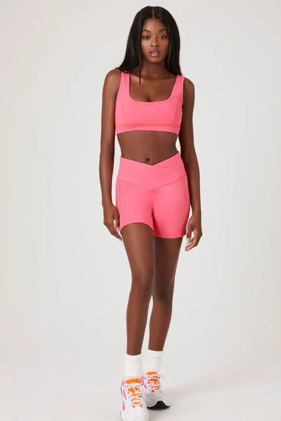 Contrast-Seam Sports Bra