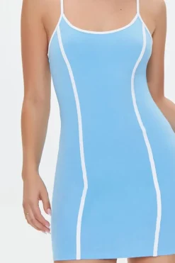 Contrast-Trim Bodycon Mini Dress