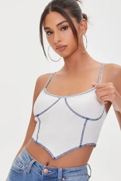 Contrast Trim Cropped Cami