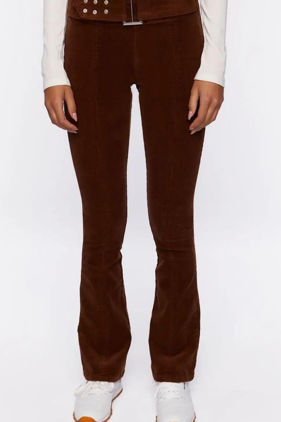 Corduroy Belted Flare Pants