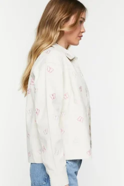 Corduroy Butterfly Trucker Jacket
