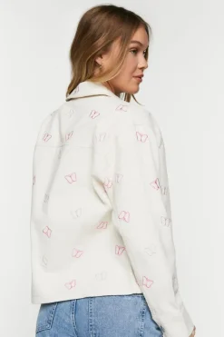 Corduroy Butterfly Trucker Jacket