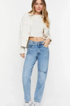 Corduroy Butterfly Trucker Jacket