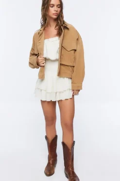 Corduroy Button-Front Jacket