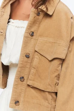 Corduroy Button-Front Jacket