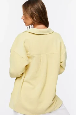Corduroy Button-Front Shacket