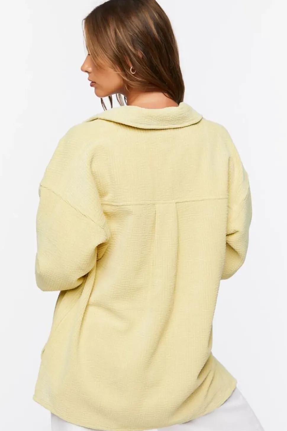 Corduroy Button-Front Shacket