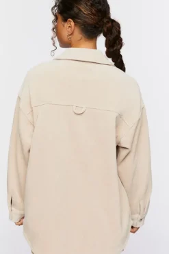 Corduroy Button-Front Shacket