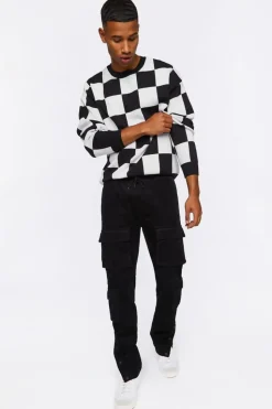 Corduroy Button-Hem Slim-Fit Pants