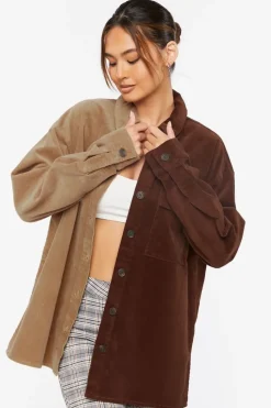 Corduroy Colorblock Shacket