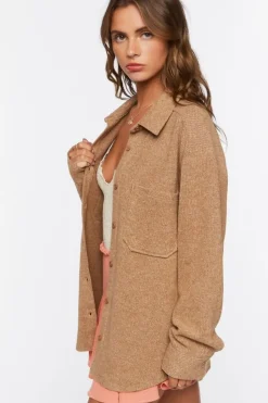 Corduroy Dolphin-Hem Shacket