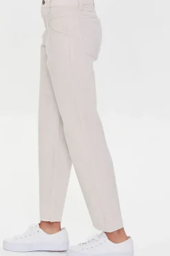 Corduroy Frayed Wide-Leg Pants