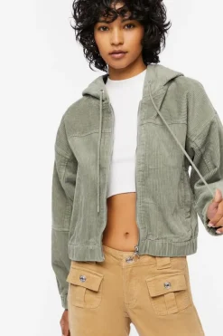 Corduroy Hooded Jacket