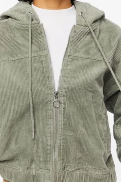 Corduroy Hooded Jacket
