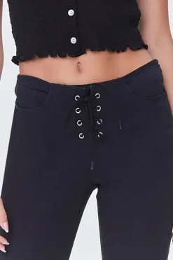 Corduroy Lace-Up Pants