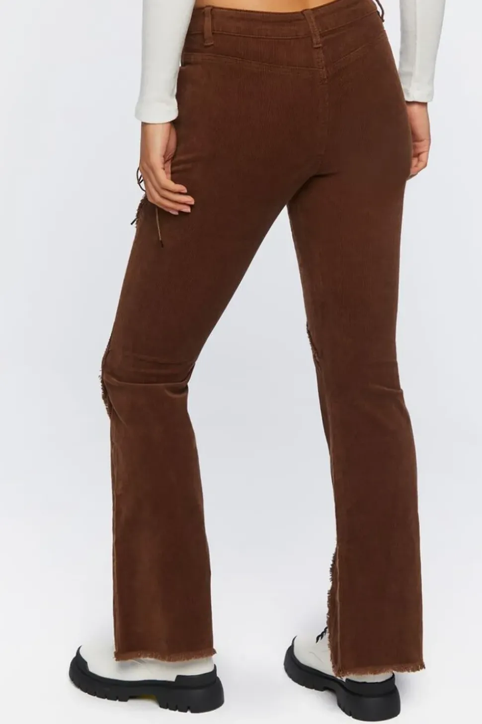 Corduroy Lace-Up Pants