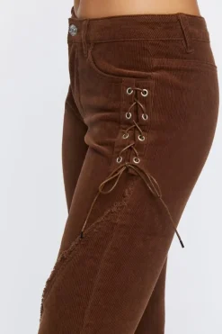 Corduroy Lace-Up Pants