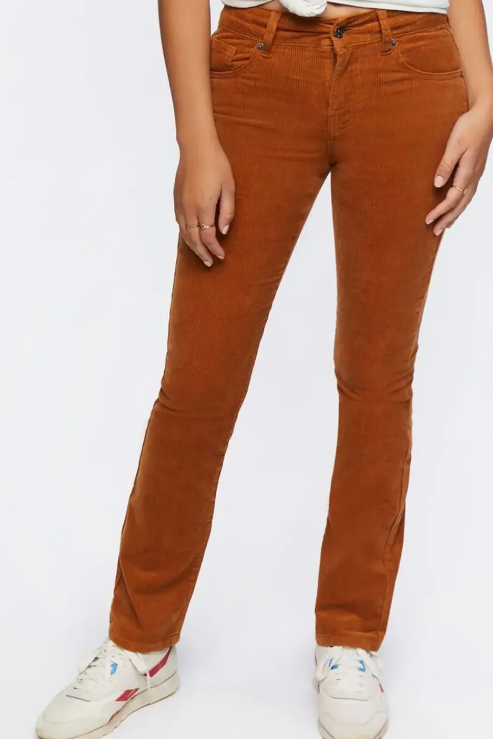 Corduroy Mid-Rise Bootcut Pants