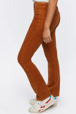 Corduroy Mid-Rise Bootcut Pants