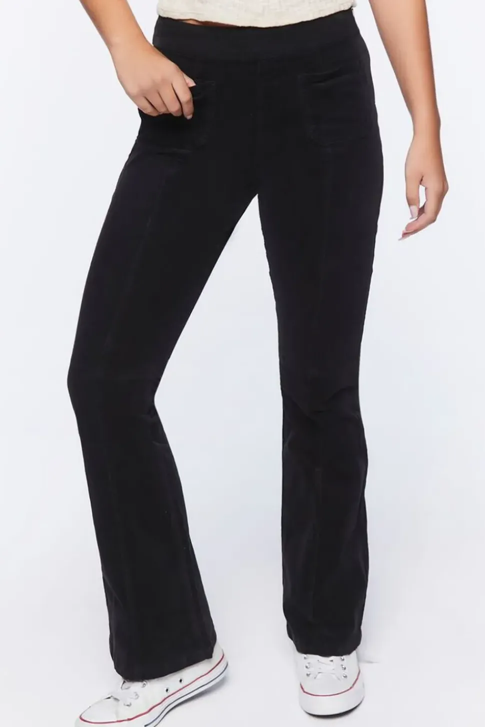 Corduroy Mid-Rise Flare Pants