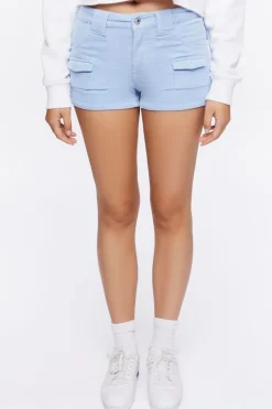 Corduroy Mid-Rise Shorts