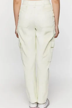 Corduroy-Panel Straight-Leg Utility Pants