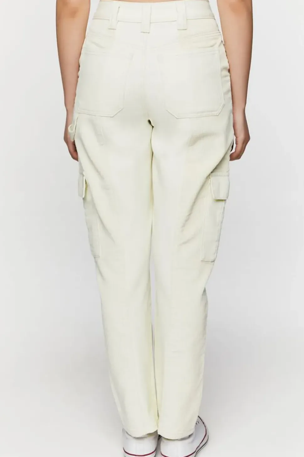 Corduroy-Panel Straight-Leg Utility Pants