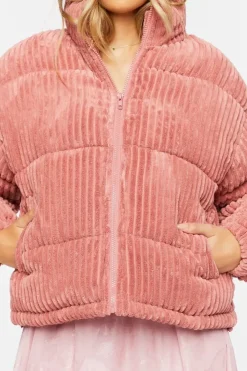 Corduroy Puffer Jacket