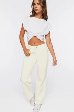 Corduroy Straight-Leg Pants