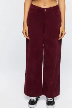 Corduroy Wide-Leg Pants