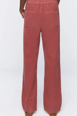 Corduroy Wide-Leg Trouser Pants
