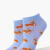 Corgi Print Ankle Socks
