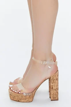 Cork Ankle-Strap Platform Heels