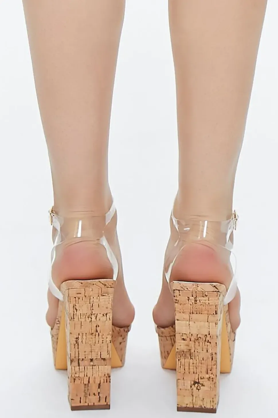 Cork Ankle-Strap Platform Heels