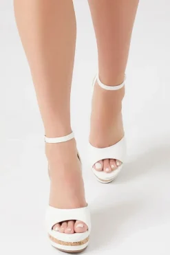 Cork Peep-Toe Wedges