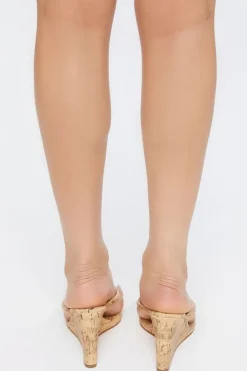 Cork Thong Wedges