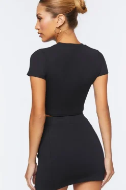 Corset Crop Top & Mini Skirt Set
