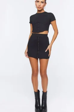 Corset Crop Top & Mini Skirt Set