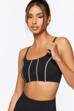 Cotton-Blend Longline Sports Bra