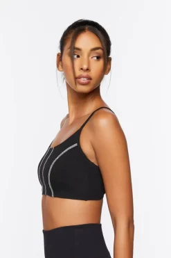 Cotton-Blend Longline Sports Bra