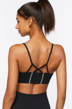 Cotton-Blend Longline Sports Bra