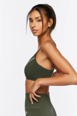 Cotton-Blend Longline Sports Bra